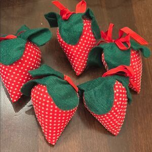 5 Festive handmade Strawberry plush